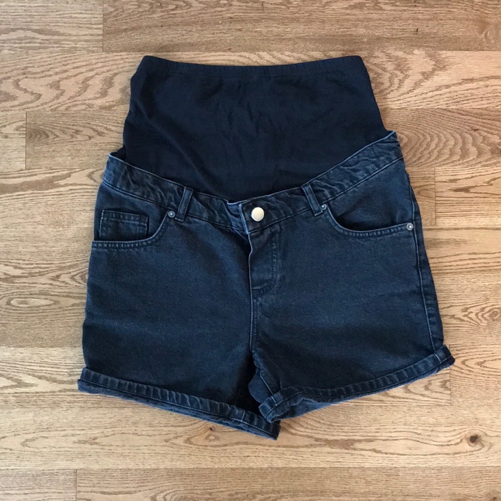 ❤️ Maternity Black Jean Shorts